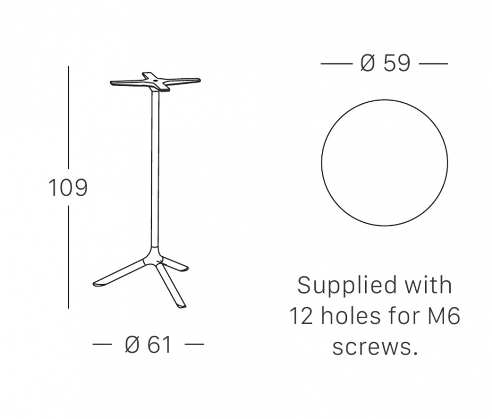 Стол ламинированный барный Scab Design Tripe, оливковый, светло-серый