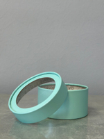 Бюджетная короткая коробка с завальцовкой с прозрачной крышкой 18х10 см , Цвет;Светло изумрудный.