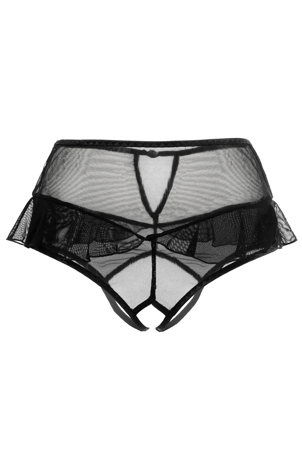 Эротические трусики с высокой посадкой Lana черные 50-52