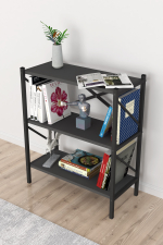 Стеллаж 3 полки 90х66 - антрацит