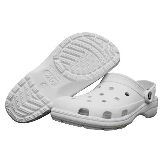 Сабо ЭВА медицинские (STEP) мужские, с перфорацией и ремешком, белые