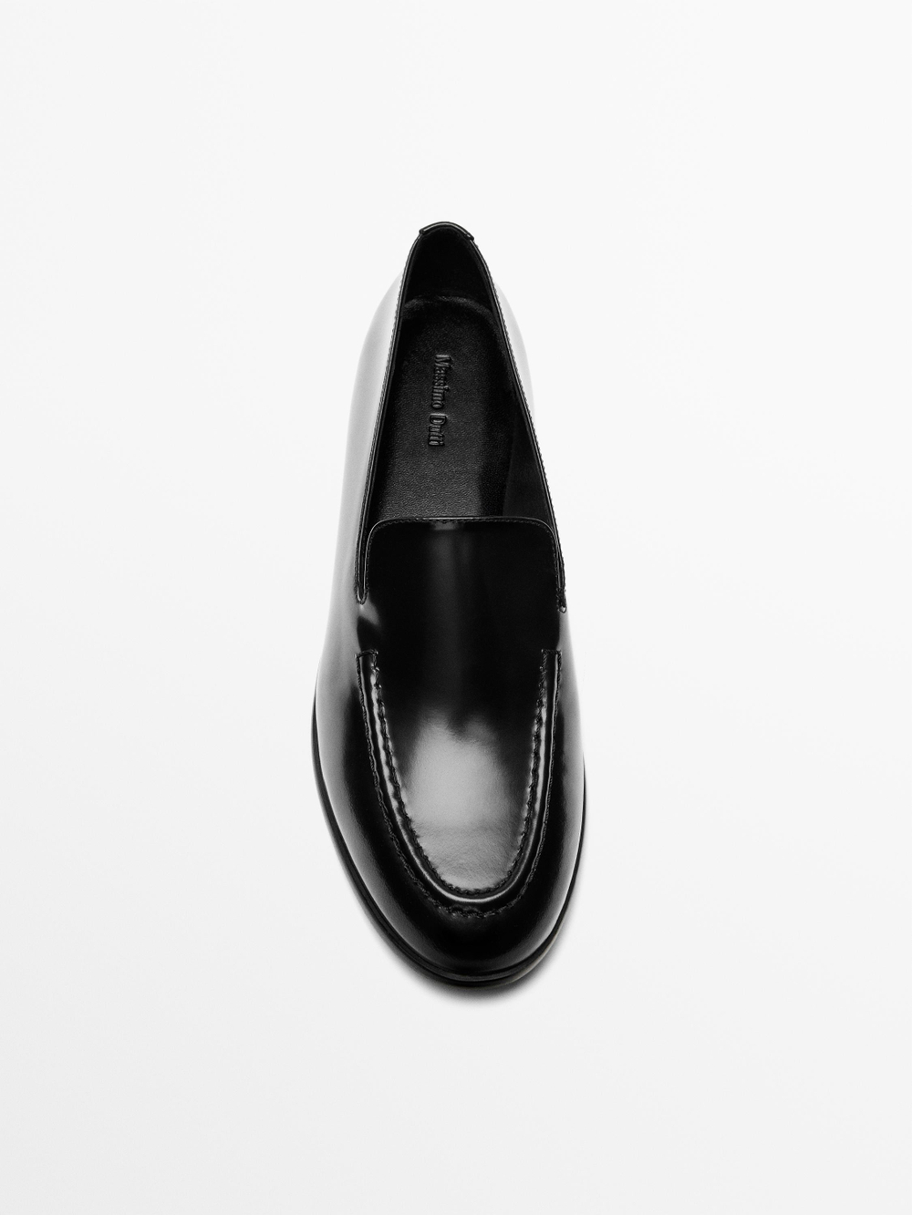 Massimo Dutti Классические кожаные лоферы, черный