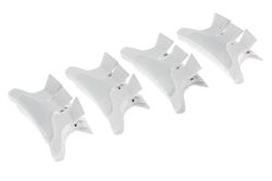 Зажим для волос Harizma “бабочка” белый, 12 штук (h10896-01)