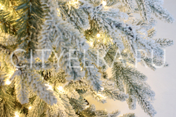 Ель искусственная заснеженная световая "Тайла", теплый свет