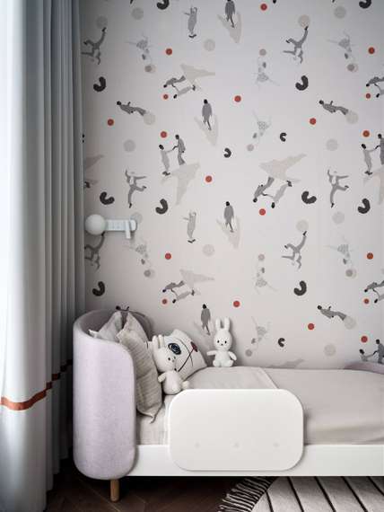 Кровать KIDI Soft для детей от 3 до 7 лет (серый)