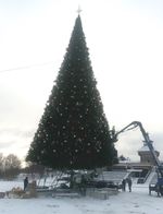 Уличная елка ствольная "Альпийская" (пвх) 12 м