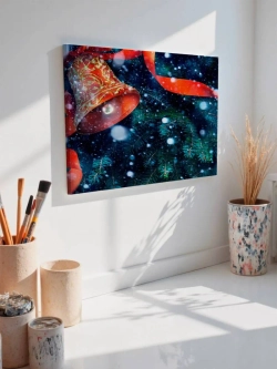 Картина на стену 40 X 50 Новогодний колокольчик