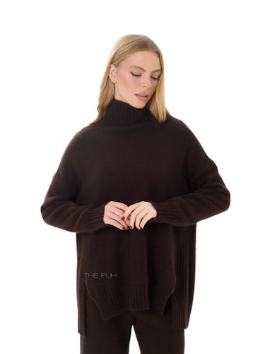 Шоколадный кашемировый костюм свободного кроя