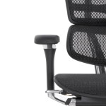 Кресло FALTO Ergohuman Luxury 2 с подножкой ( чёрный каркас /сетка чёрный T-168-B1 Black )