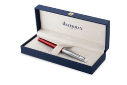Перьевая ручка Waterman Hemisphere Entry Point Stainless Steel with Red Lacquer в подарочной упаковке