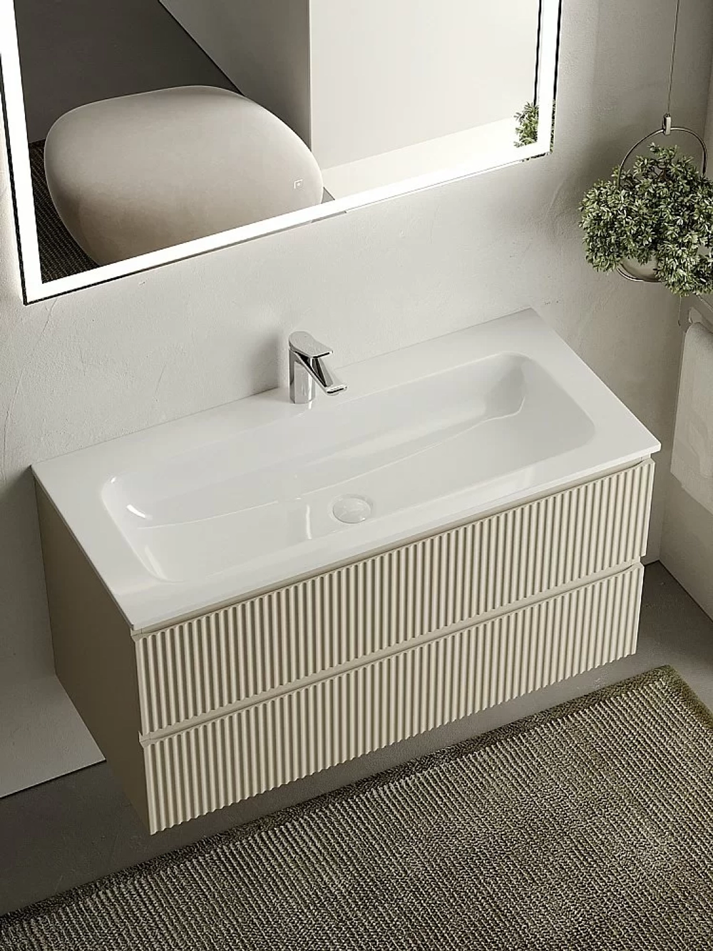 Тумба с раковиной Sancos SNOB R SNR100CE 100 Beige Soft