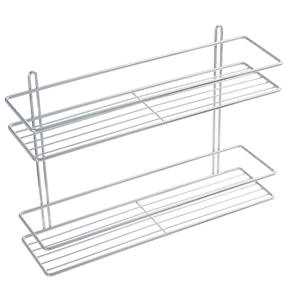 Полка прямая двухэтажная хром FX-730-2