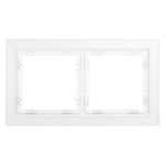 Рамка стеклянная VOLTUM S70 на 2 поста, (белый,матовый,стекло)