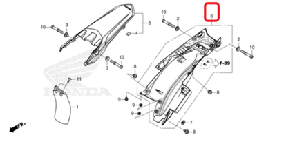 80150-K1T-305. FENDER SET B, RR.