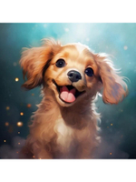 Картина по номерам 30х30см. "Малыши. Друг человека" 20цв. коробка (арт. Х-6330)