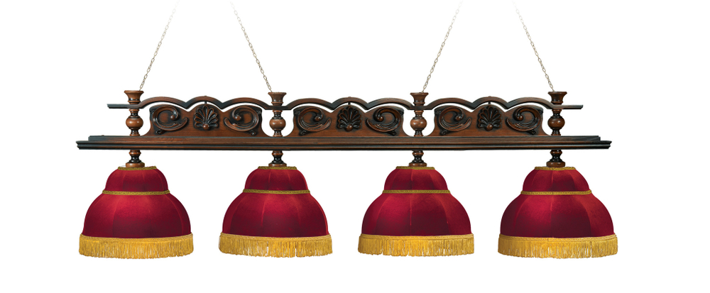 Лампа Ренессанс 4 плафона - ясень