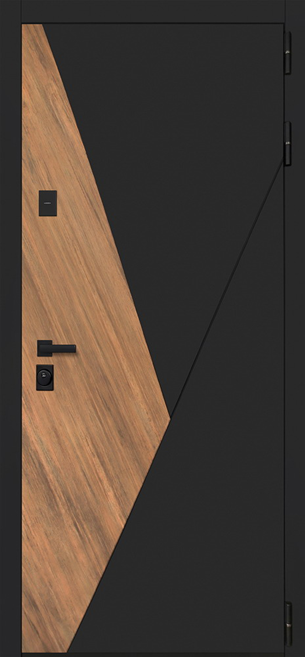 Стальная дверь "Loft" с зеркалом (адаптивная замковая часть).