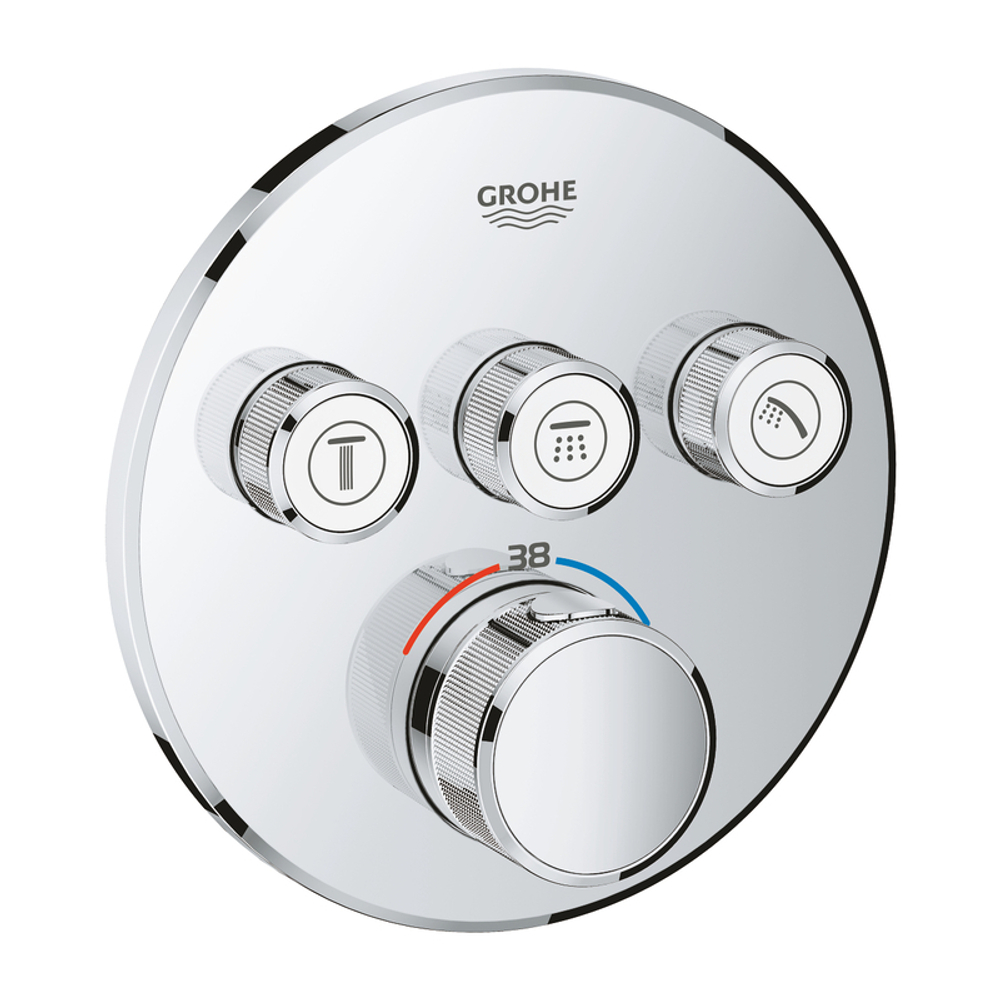 Термостат панель Smartcontrol  для встраиваемого монтажа на 3 выхода GROHE Grohtherm 29121000