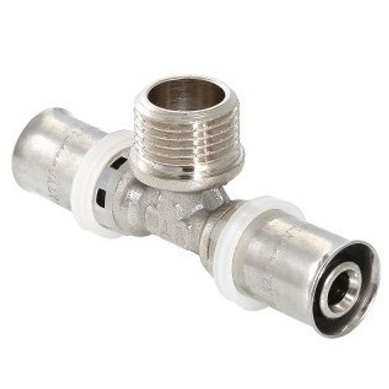 Пресс-фитинг Тройник VALTEC 26х1"х26 с наружной резьбой (арт. VTm.233.N.260626)