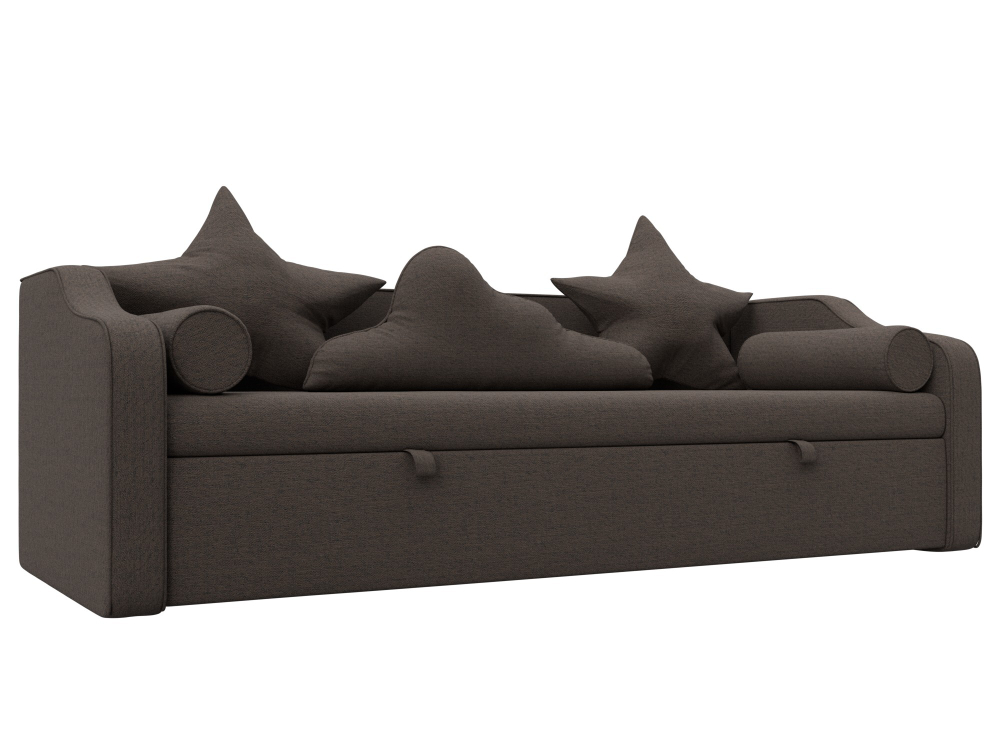 Диван детский прямой Рико, Амур 05 коричневый, Рогожка, 123680