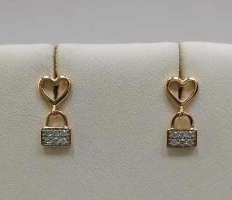 Серьги из золота с фианитами