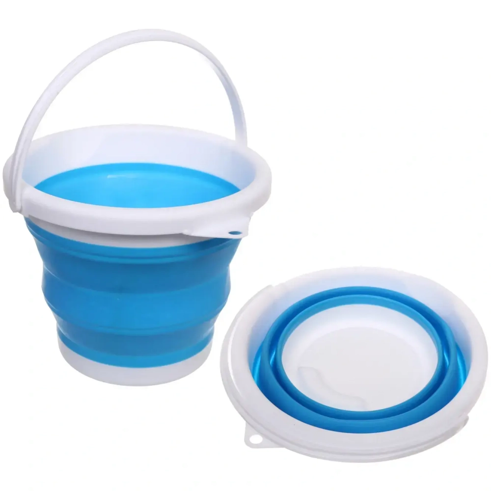 Ведро складное круглое 5л 25х20см синее