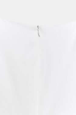 ZARA ПЛАТЬЕ МИДИ ZW COLLECTION, ЖЕЛТОВАТО-БЕЛЫЙ