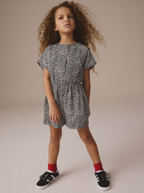 Комбинезон летний для девочки Next AC6-242, Черный, Белый