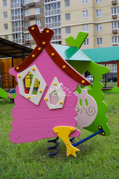 Качалка на пружине “Избушка” 2-х местная 04046