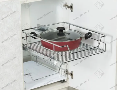 S-2333-C Выдвижная корзина на распашной фасад в базу 450 мм, Starax, направляющие Blum Tandem, (410-