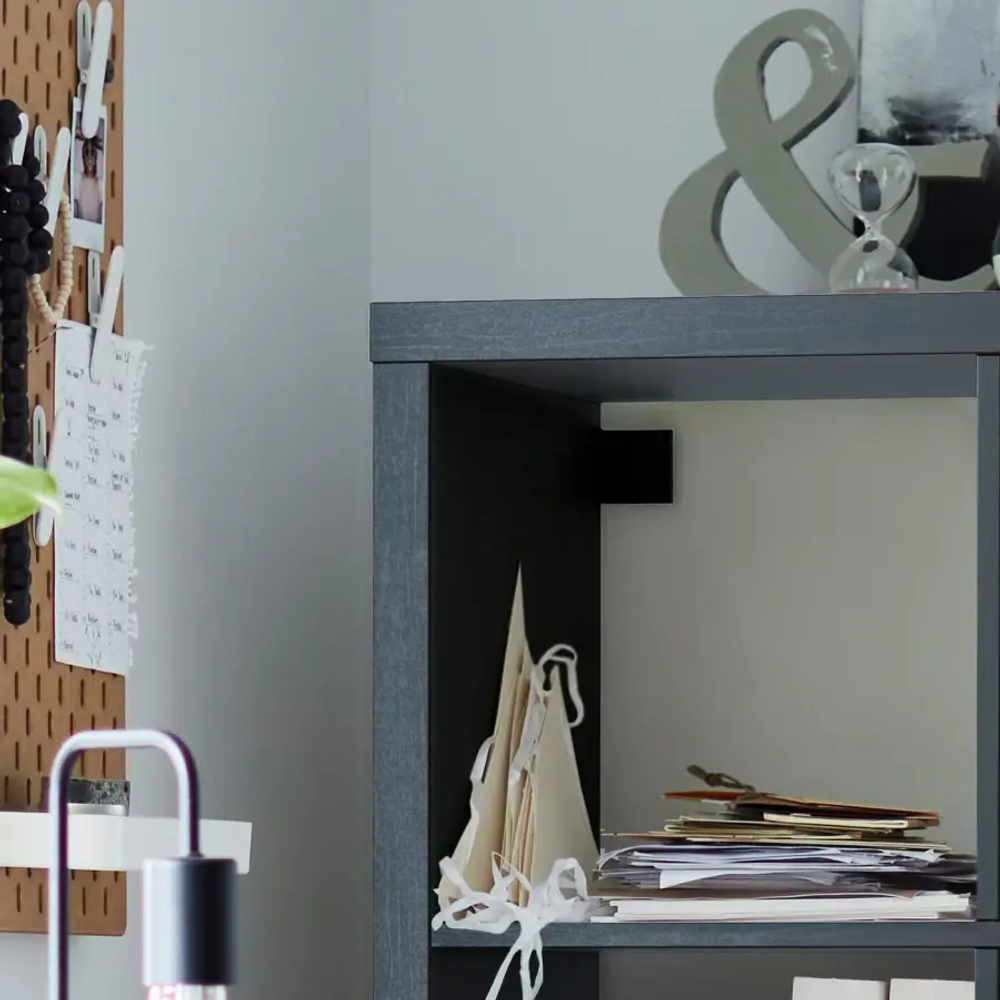 Стеллаж - IKEA KALLAX, 147х39х164 см, черно-коричневый/черный, КАЛЛАКС ИКЕА