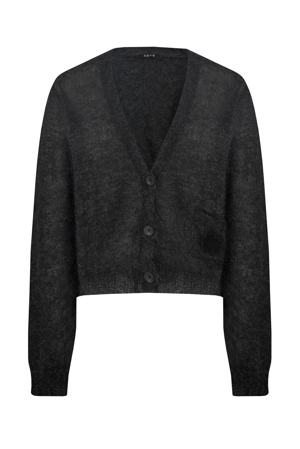 Серый кардиган из мохера