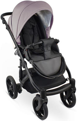 Детская коляска Bexa Ideal Eco 2 в 1 IE07 черный+пудра кожа