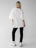 Футболка JN 5302 однотонная удлиненная с надписью Хорошие девочки