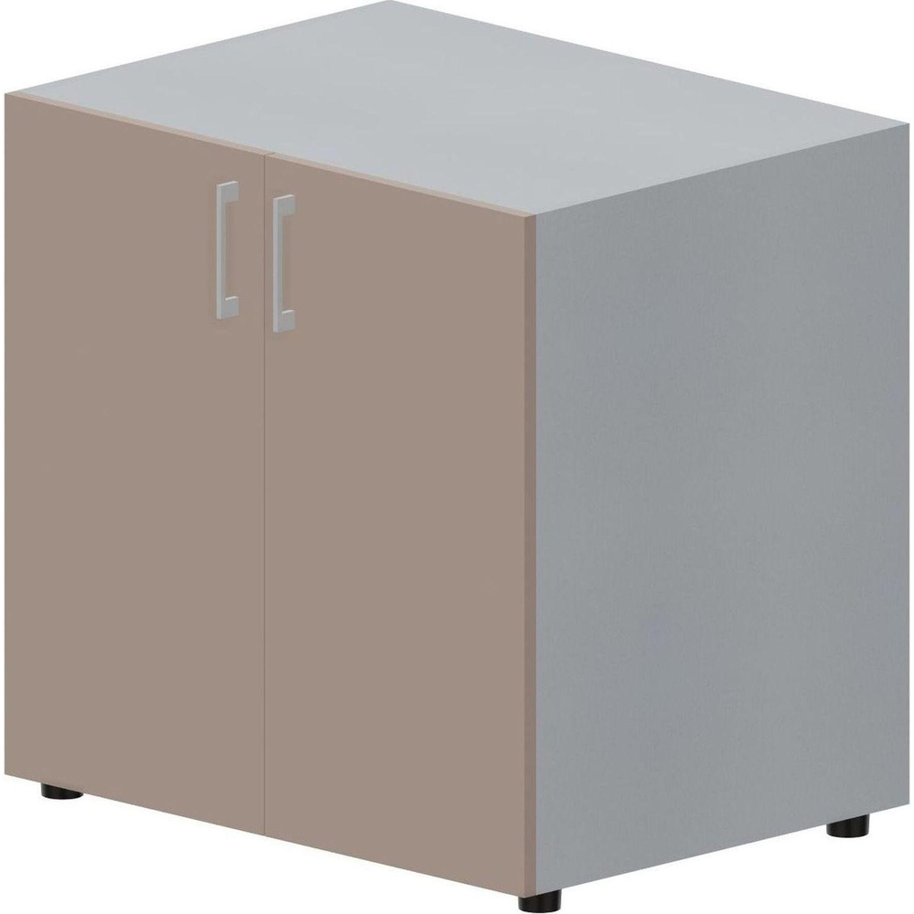 Шкаф S/P/A/A/A низкий Г60 ручки - алюминий Титан/Тортора OMLD760TITR