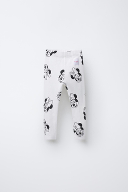 ZARA ЛЕГИНСЫ С ПРИНТОМ «МИННИ МАУС» ©В РУБЧИК, ЭКРЮ