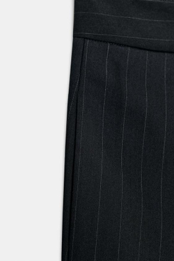 ZARA БРЮКИ В ПОЛОСКУ С ЗАЩИПАМИ — ZW COLLECTION, В ПОЛОСКУ