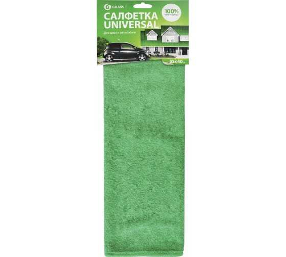 Салфетка микрофибра (35х40см) Grass универсальная