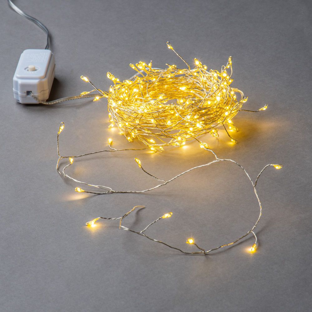 ULD-S1000-250-DTA WARM WHITE IP20 DEWDROP Гирлянда светодиодная Роса. 10м. 250 светодиодов. Теплый белый свет. Провод прозрачный. ТМ Uniel