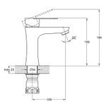 Смеситель для умывальника SOLONE, монолитный JAT1-A094