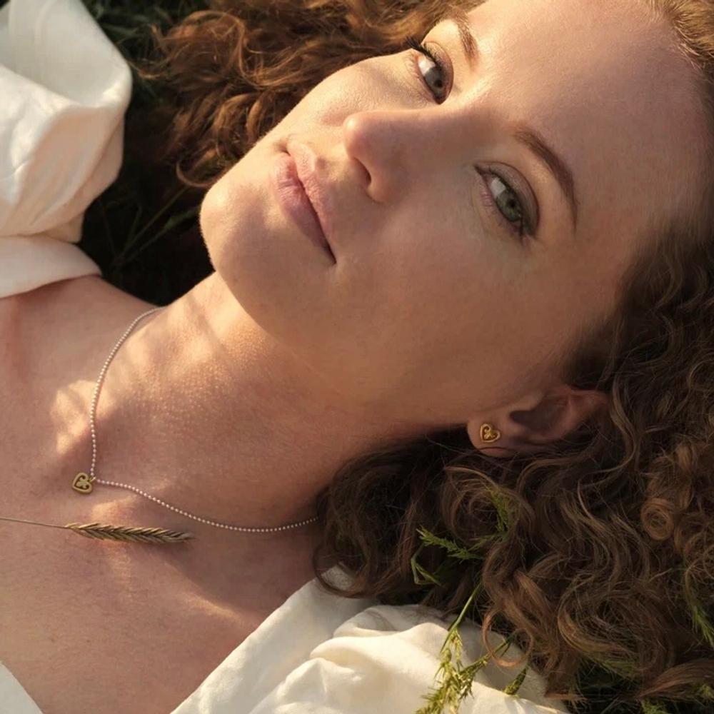 Серьги СЕРДЕЧКО позолота