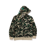 A Bathing Ape Marbling Camo Shark Relaxed Fit Full Zip Худи зеленый