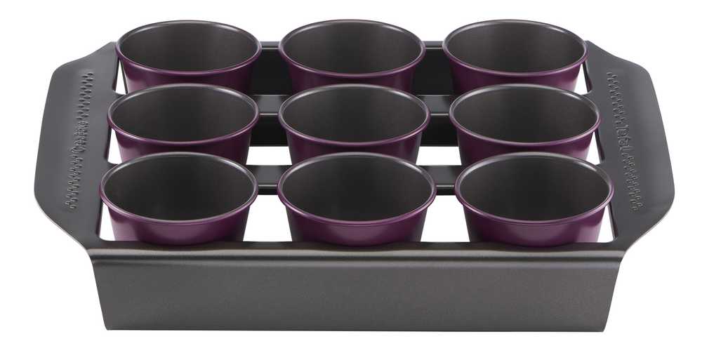 Стартовый набор Tefal Creabake J304SS04 поднос-держатель + 9 форм Muffin +  3 формы