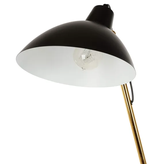 Торшер Looker 147 см, золото, черный абажур