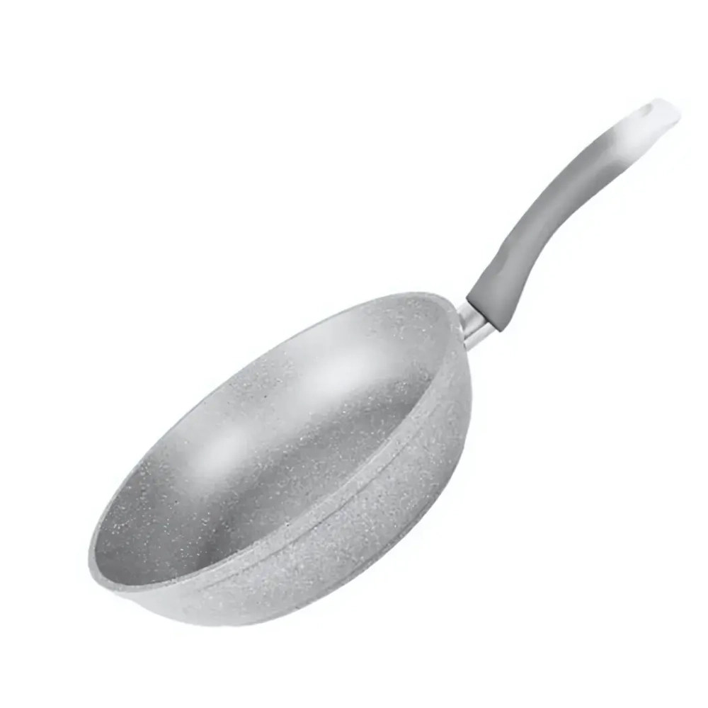 Сковорода 28*6,5см с ручкой «Мраморная» (светлый мрамор) смс281а