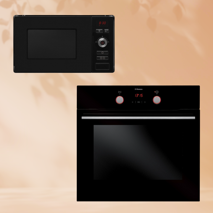 Комплект встраиваемой техники: Электрический духовой шкаф Hansa BOES69475 + Микроволновая печь Hansa AMM20BESH
