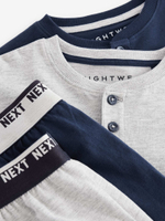 Пижама для мальчика Next B85-542, 2 шт., Серый, Темно-синий