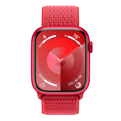 Умные часы Apple Watch Series 9 GPS, 45mm, Aluminium Case with Sport Loop, Red (Красный)