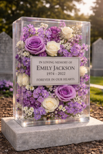 Памятники из эпоксидной смолы и цветов