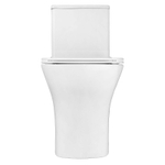 Унитаз моноблок с функцией биде Azario Lodi 350х665х750 напольный, безободковый, горизонтальный слив, сиденье дюропласт микролифт (AZ-8617B)